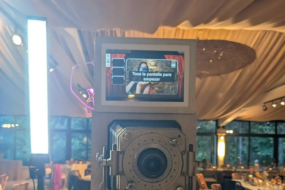 Fotomatón vintage en el salón